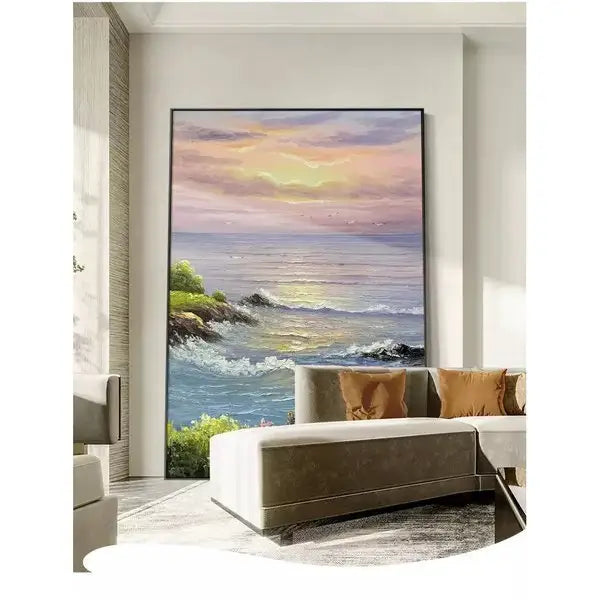 Customized Gift - 100% Painting Beach View Sunset