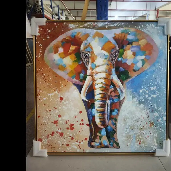 Customized Gift - 100% Painting Colorful Elephants
