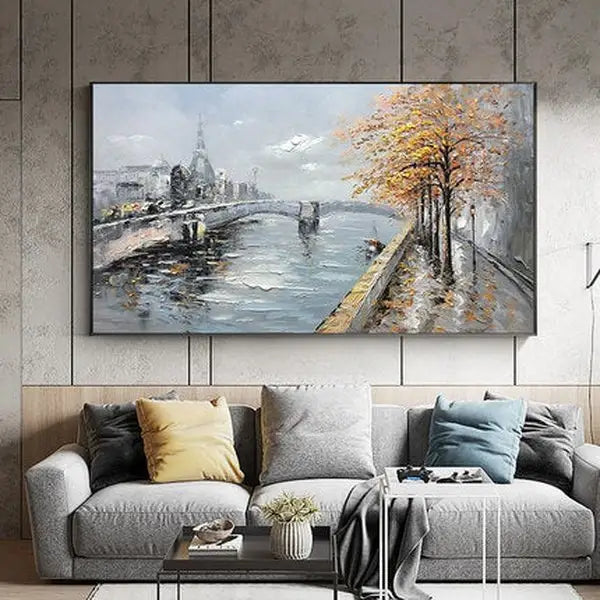 Customized Gift - 100% Painting Landscape City