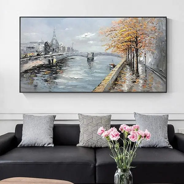 Customized Gift - 100% Painting Landscape City