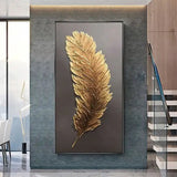 Customized Gift - 100% Painting Nordic Gold Feather