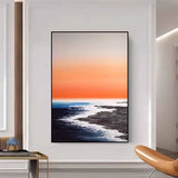 Customized Gift - 100% Painting Sunset On the Black Beach