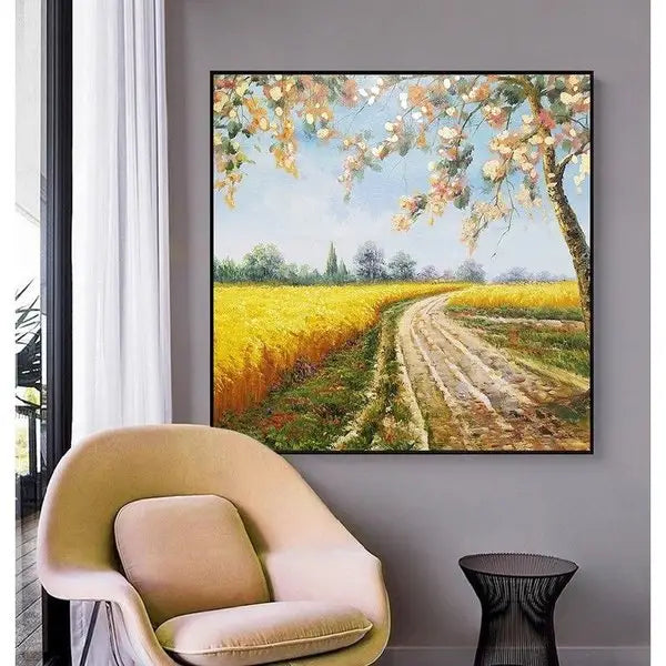 Customized Gift - 100% Painting Wheat Field
