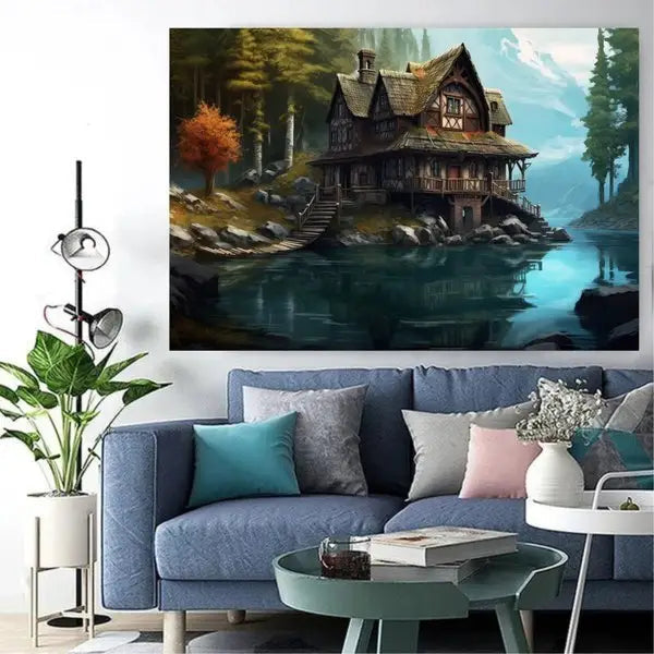 Customized Gift - A Stonehouse Landscape Canvas