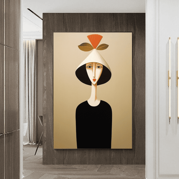 Customized Gift - A Woman with a Hat, Drawing Inspiration from Contemporary Gothic