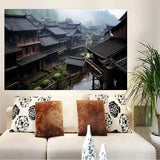 Customized Gift - Ancient Chinese homes Landscape Canvas