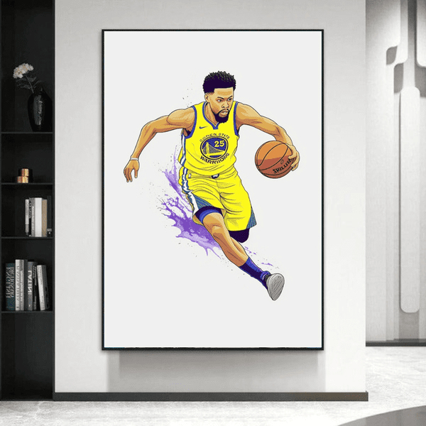 panel set wall art - Basketball Player in Action
