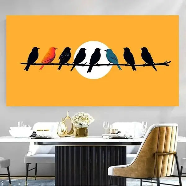 animals canvas wall art - Birds at Sunset Landscape Canvas