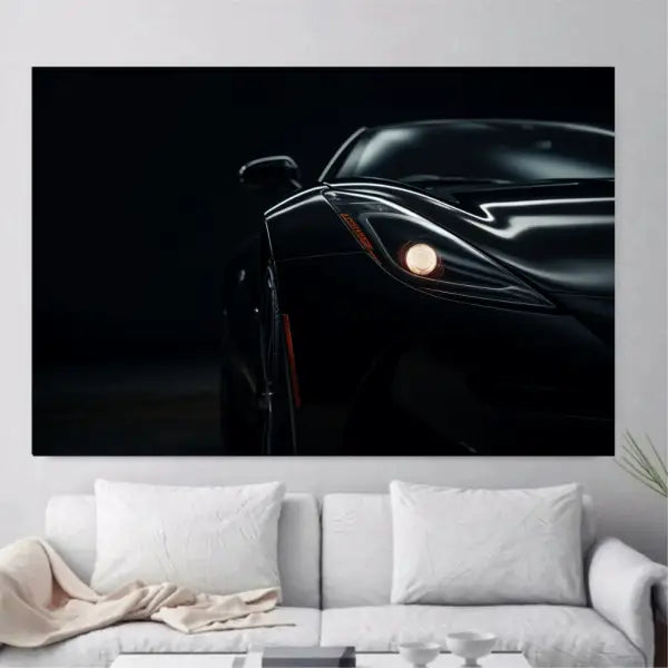 Customized Gift - Black Sports Car Canvas