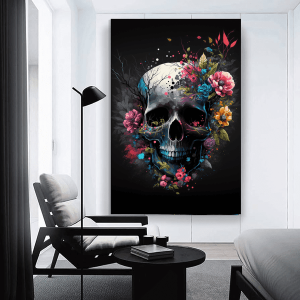 panel set wall art - Charming Skull