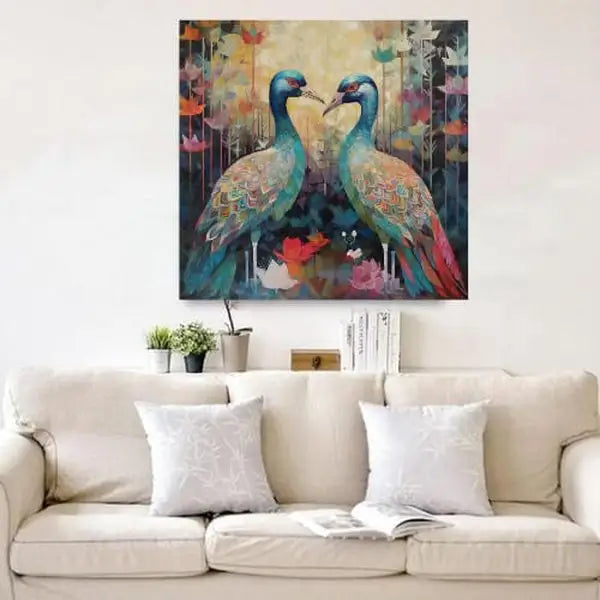 Customized Gift - Colorful Birds Canvas