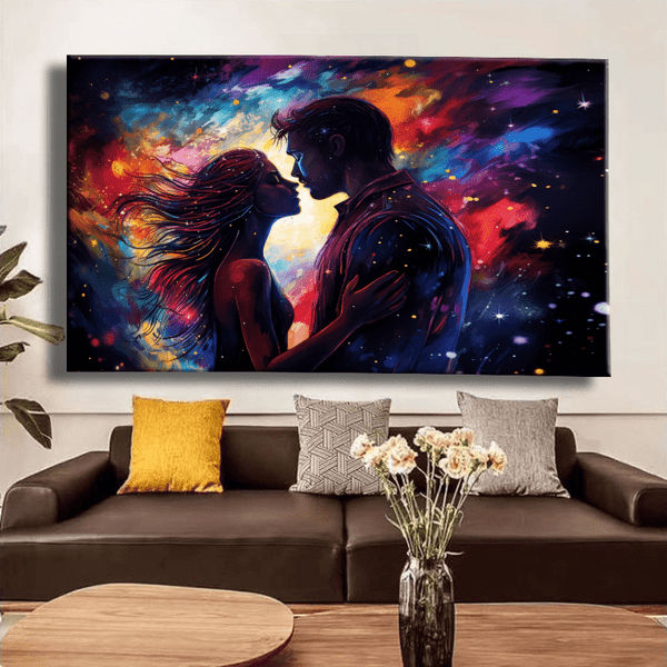 panel set wall art - Couple In A Starry Night