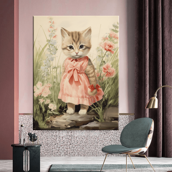 Customized Gift - Cute Cat With Pink Dress