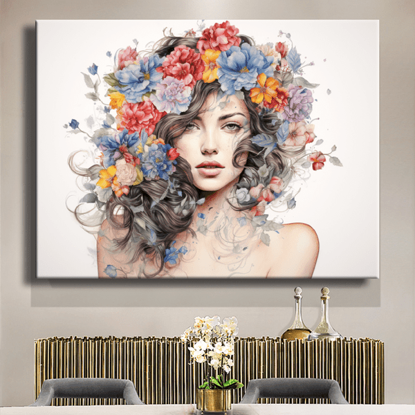 panel set wall art - Flower Girl