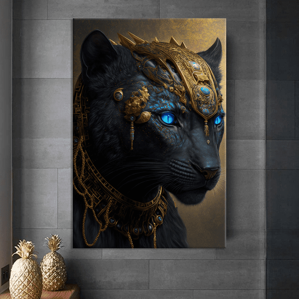 animals canvas wall art - Futuristic Black Panther