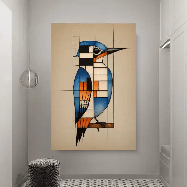 Customized Gift - King Fisher Abstract Style Canvas