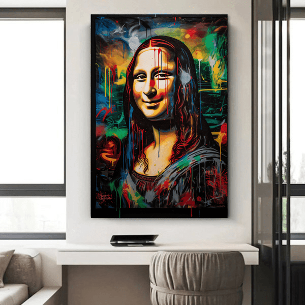 Customized Gift - Moody Mona Lisa Graffiti Canvas