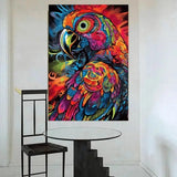 panel set wall art - Parrot Abstract Style Canvas