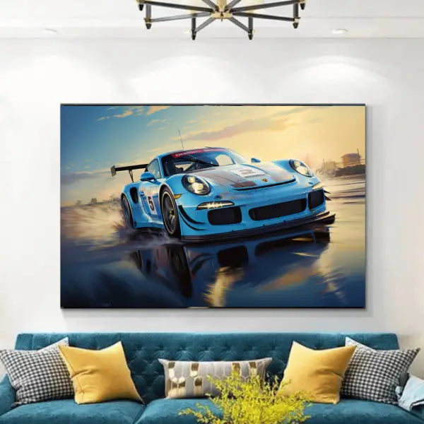 panel set wall art - Racing Sports Car Canvas