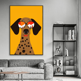 Customized Gift - Shades of Adventure: Playful Pup in Polka Dots Amidst Mountain Splendor