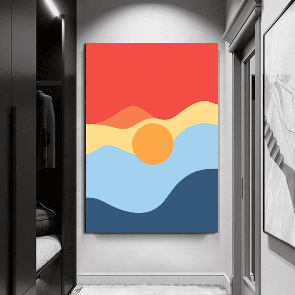 Customized Gift - Sunrise Abstract Style Art Canvas