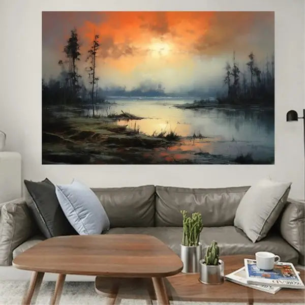 Customized Gift - Sunrise Lake Canvas