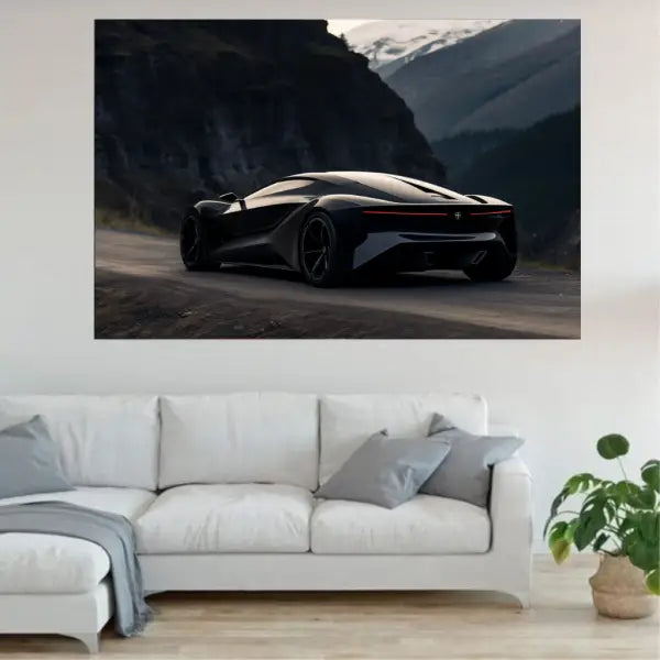 Customized Gift - Super Car on a Country Road Canvas