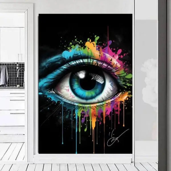 Customized Gift - The Eye Graffiti Canvas