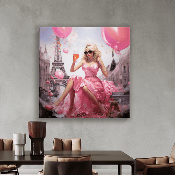 panel set wall art - The Pink Lady