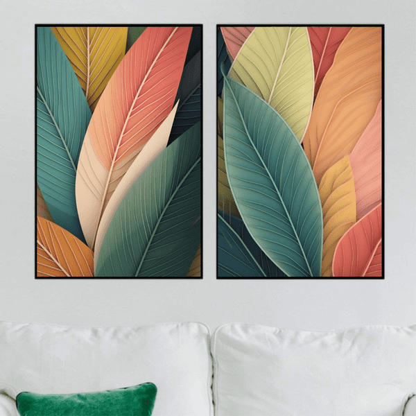 Customized Gift - Tropical Tapestry: Colorful Leaves in Photorealistic Detail