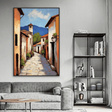 Customized Gift - Village Abstract Art Canvas