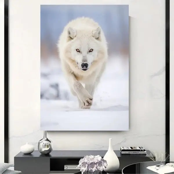 Customized Gift - Wolf in Snow Canvas