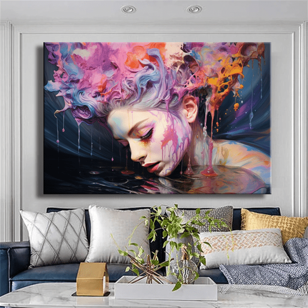 Customized Gift - colorful Woman Art