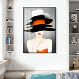 Customized Gift - 4 Hats Stylish Woman Crystal Porcelain