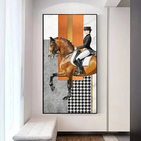 Customized Gift - Brown Horse Abstract Crystal Porcelain