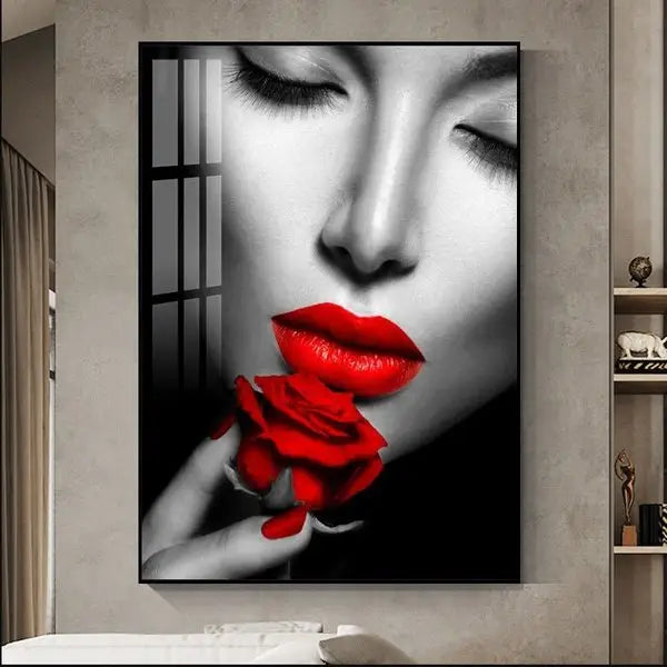 Customized Gift - Fashion Red Lips Woman Crystal Porcelain