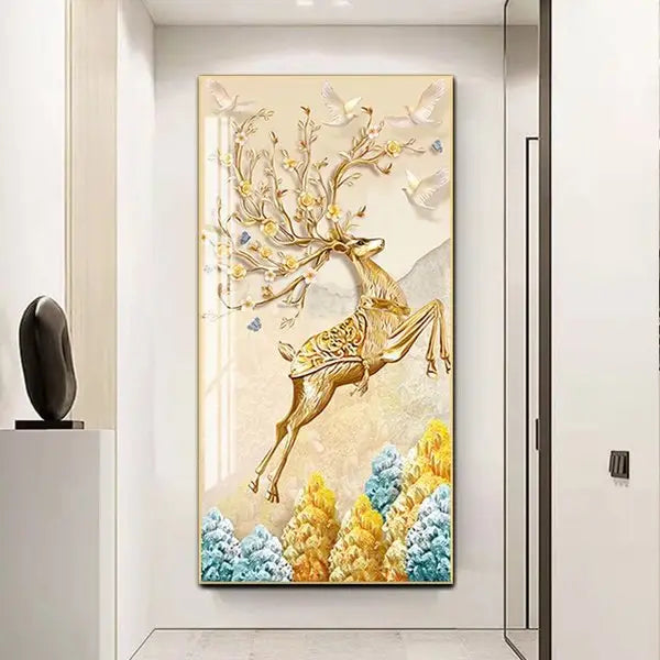 Customized Gift - Golden Deer Crystal Porcelain