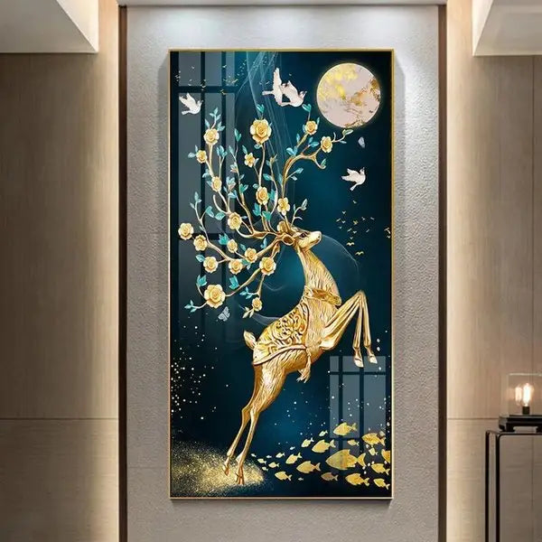 Customized Gift - Luxury Gold Deer Crystal Porcelain