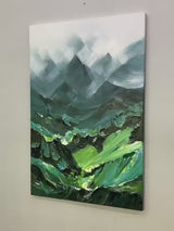 100 % Malerei grüner Berge