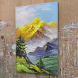 100% Painting Gold Mountain