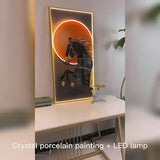 Cheval Noir LED Cristal Porcelaine